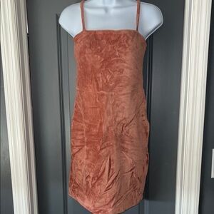 Mauve suede dress